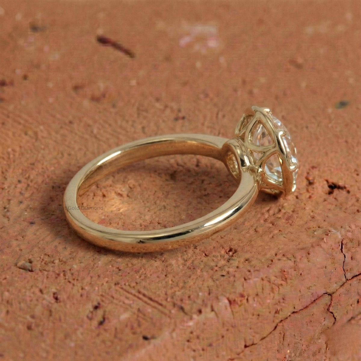 Old European Round Cut Lab Grown Diamond Solitaire Ring