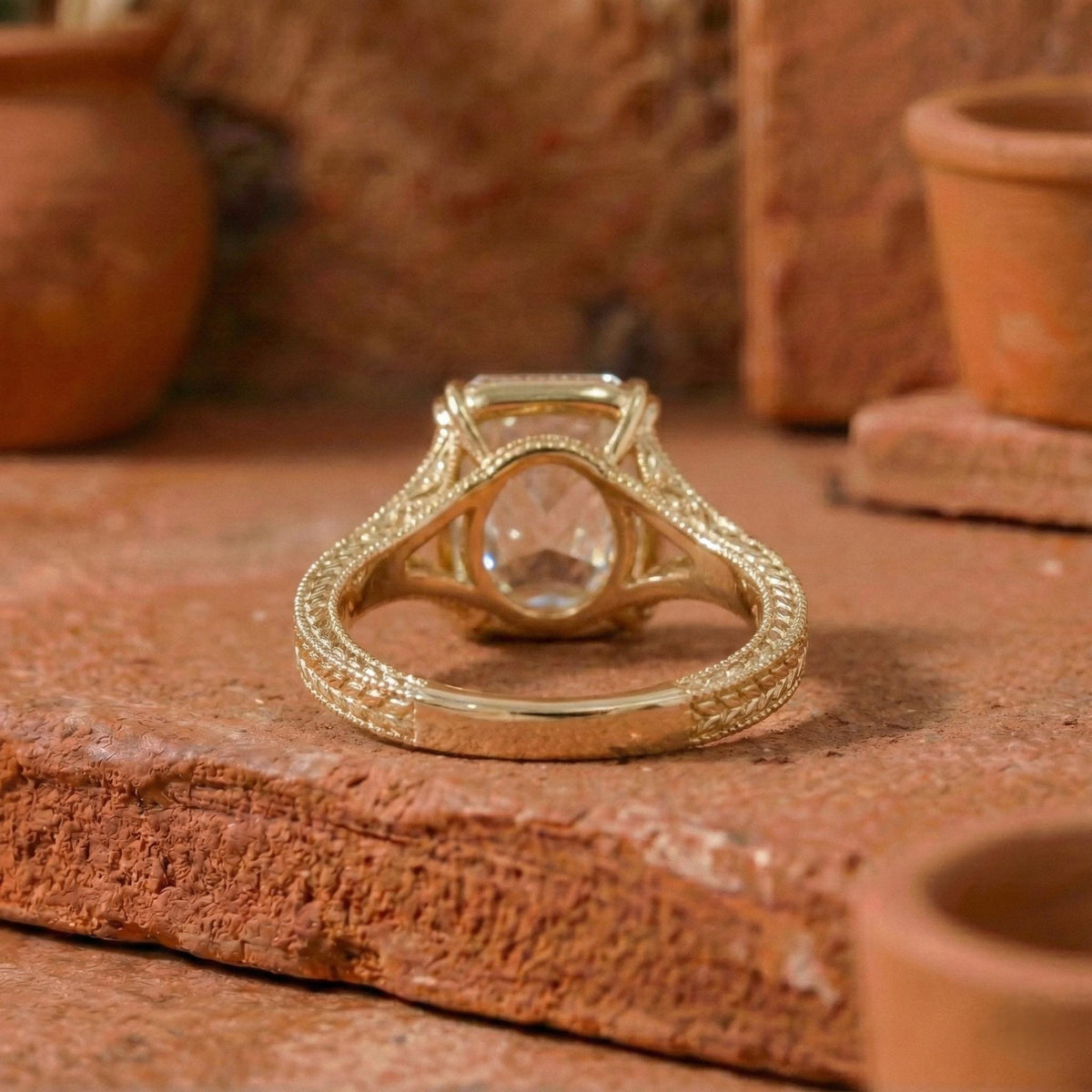 Old Mine Cushion Antique Engagement Ring