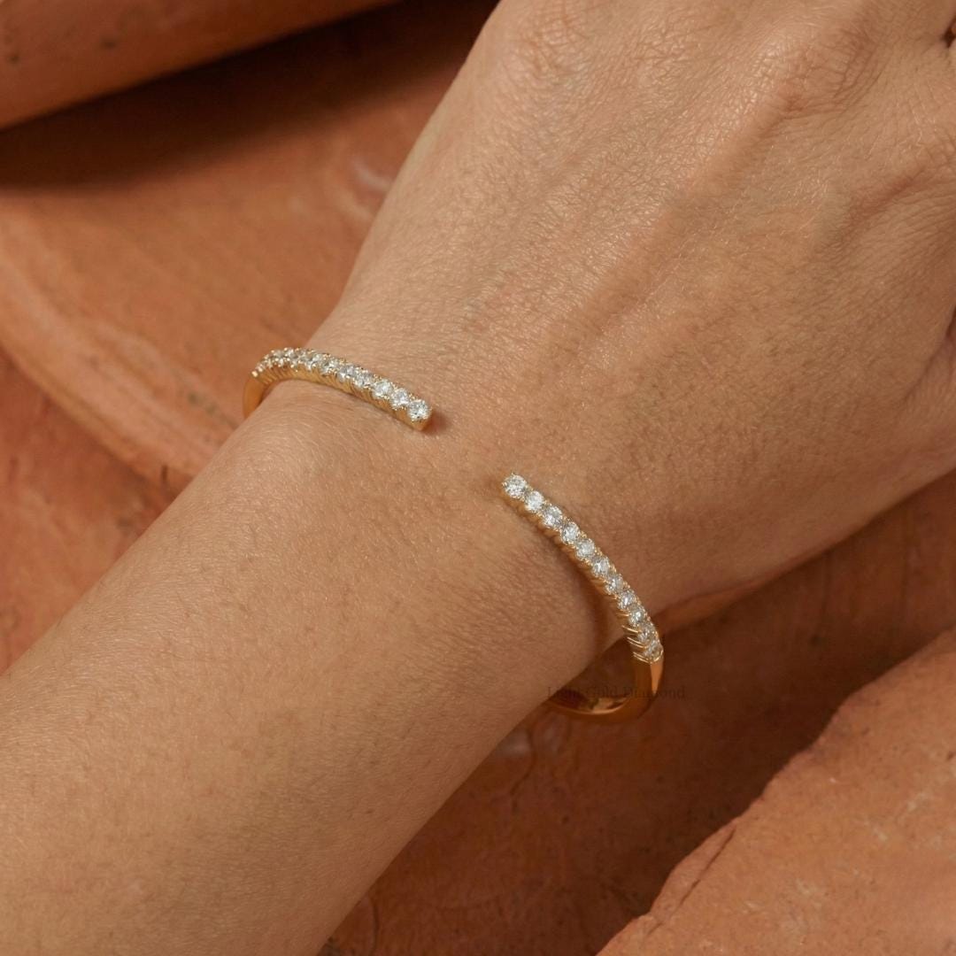 Open Gap Lab Grown Diamond Bangle