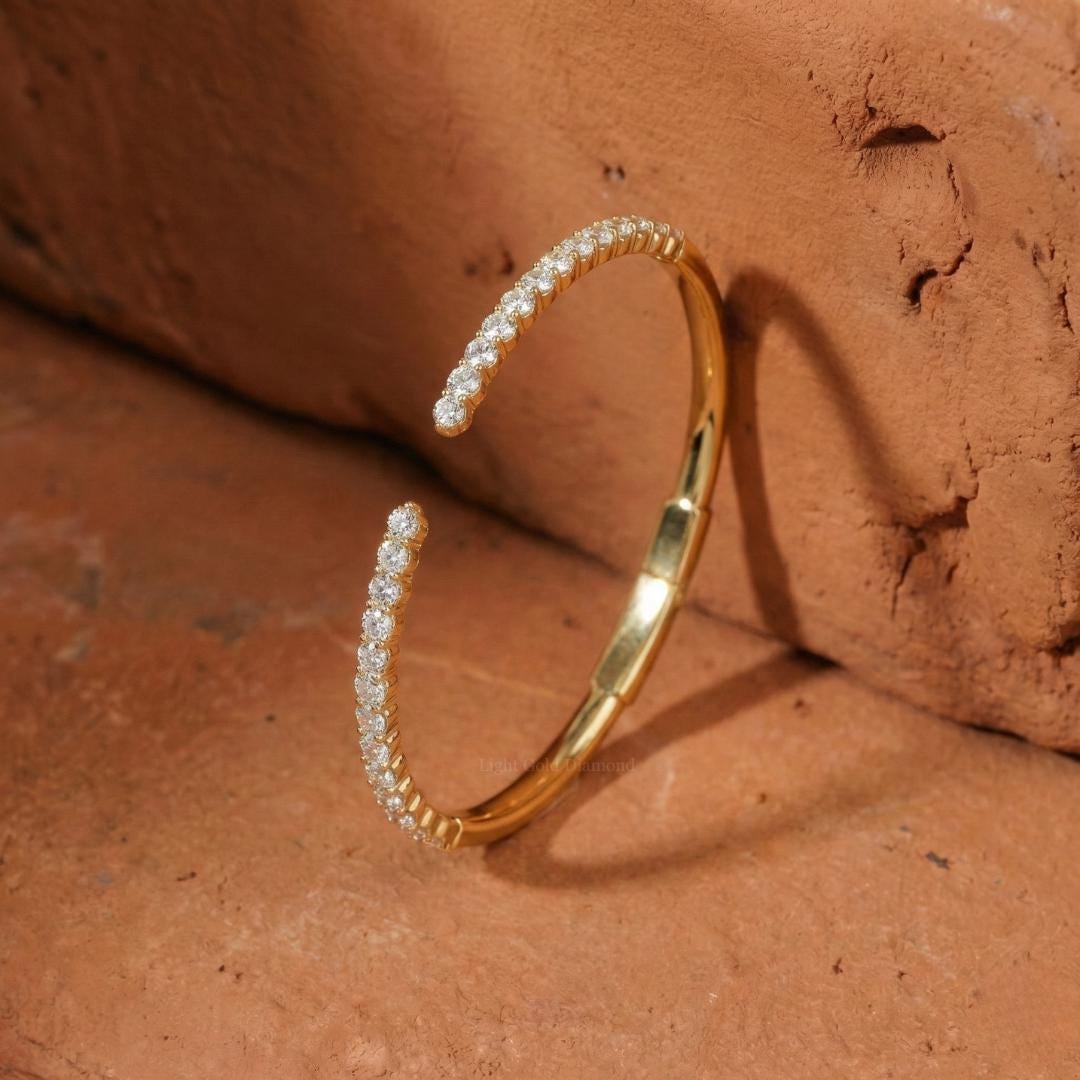 Open Gap Lab Grown Diamond Bangle