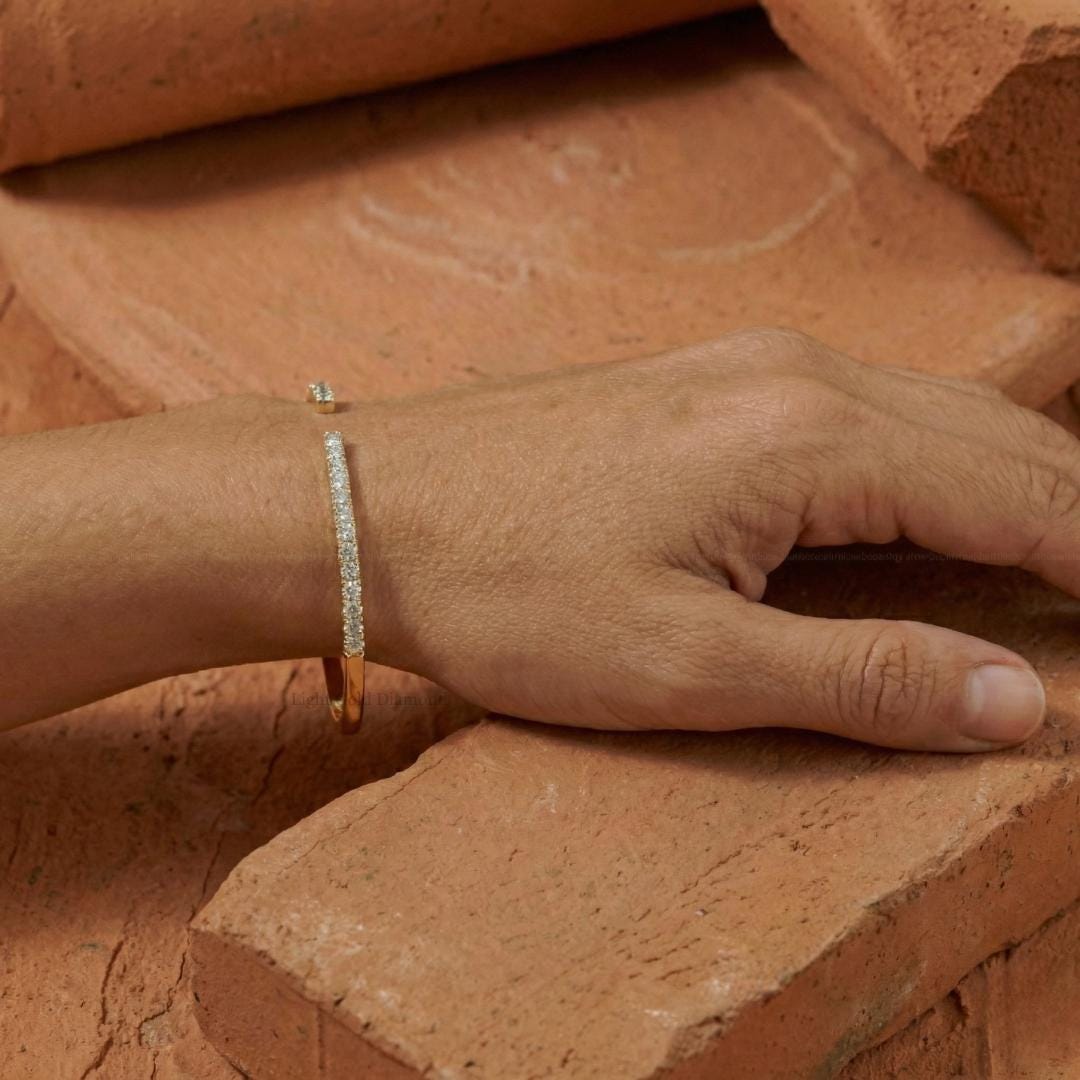Open Gap Lab Grown Diamond Bangle