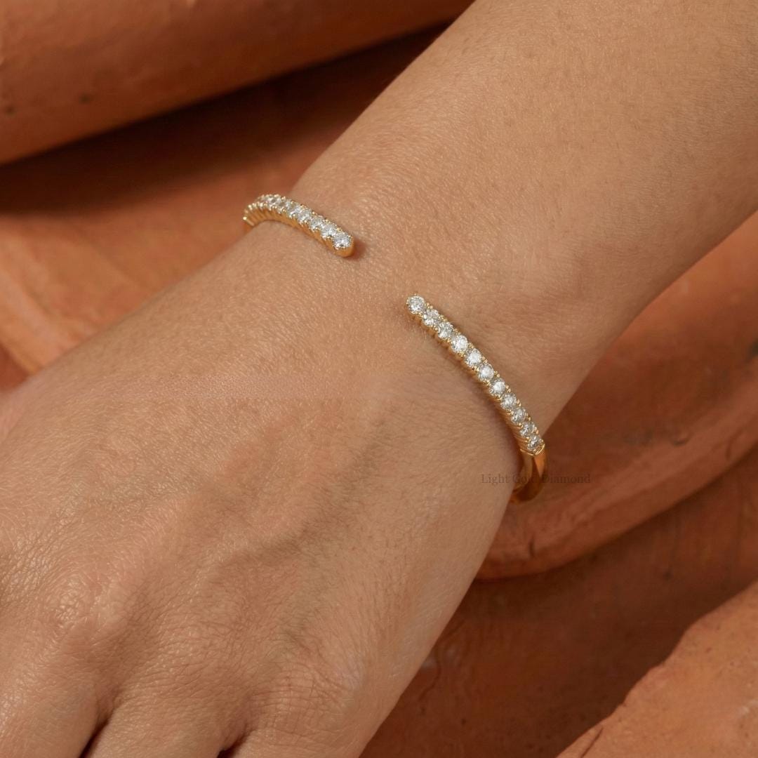 Open Gap Lab Grown Diamond Bangle
