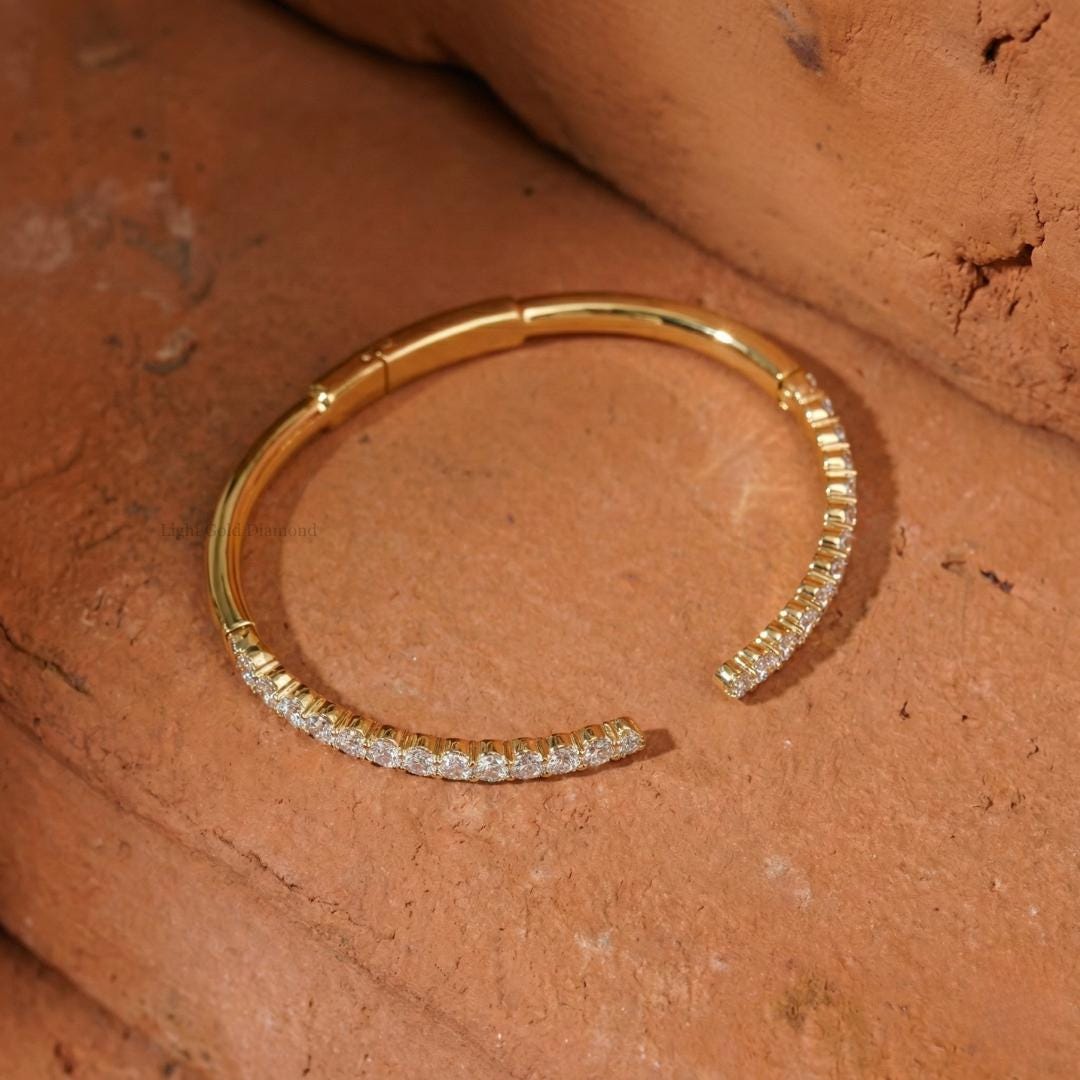 Open Gap Lab Grown Diamond Bangle