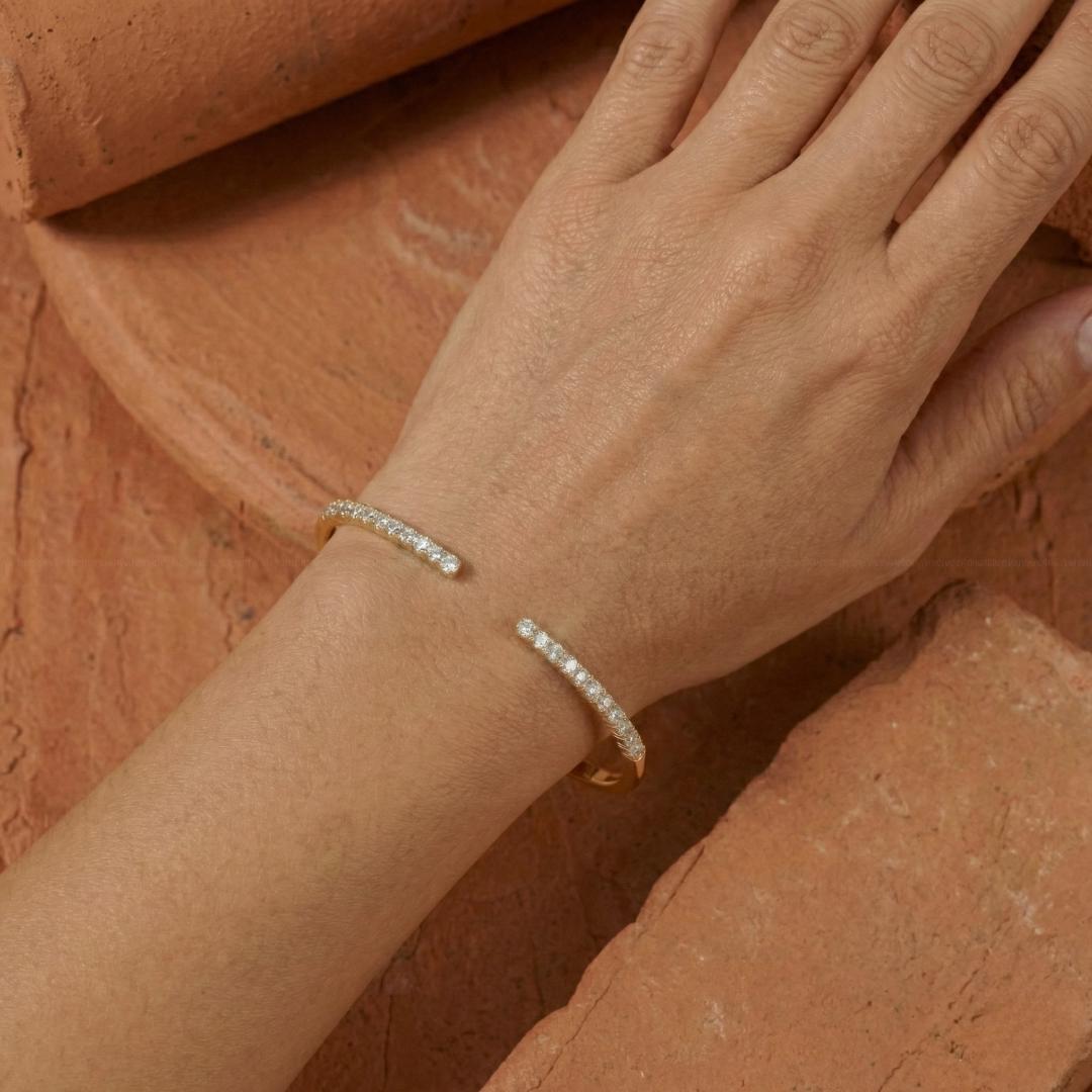 Open Gap Lab Grown Diamond Bangle