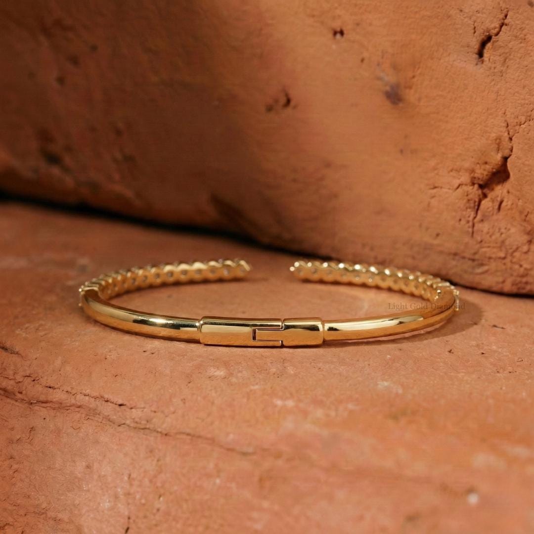 Open Gap Lab Grown Diamond Bangle