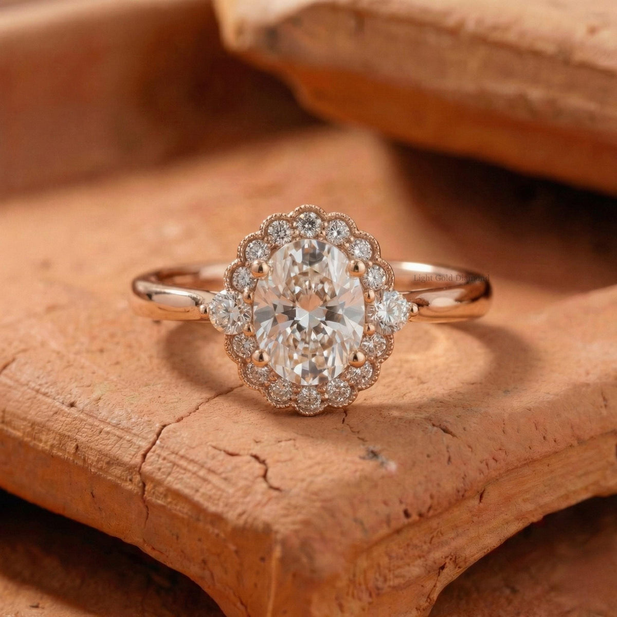 Oval Cut Lab Grown Diamond Engagement Ring