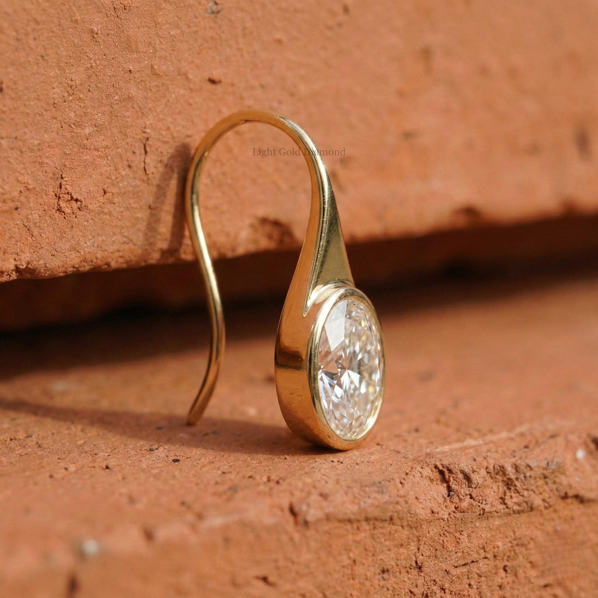 Oval Lab Grown Diamond Dangle Earrings