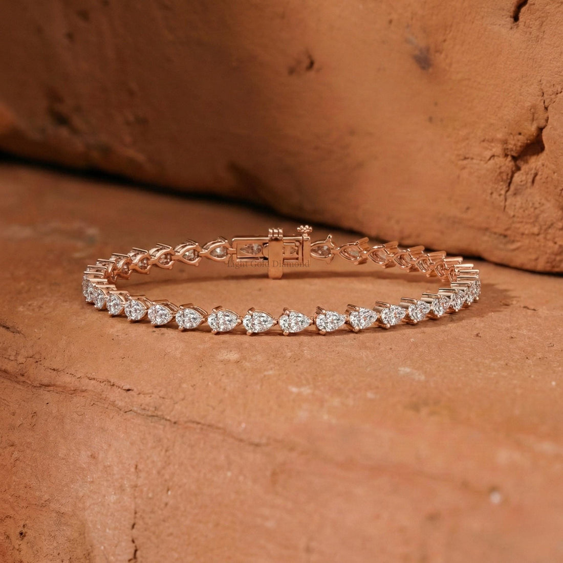 Pear Cut Lab Grown Diamond Bracelet