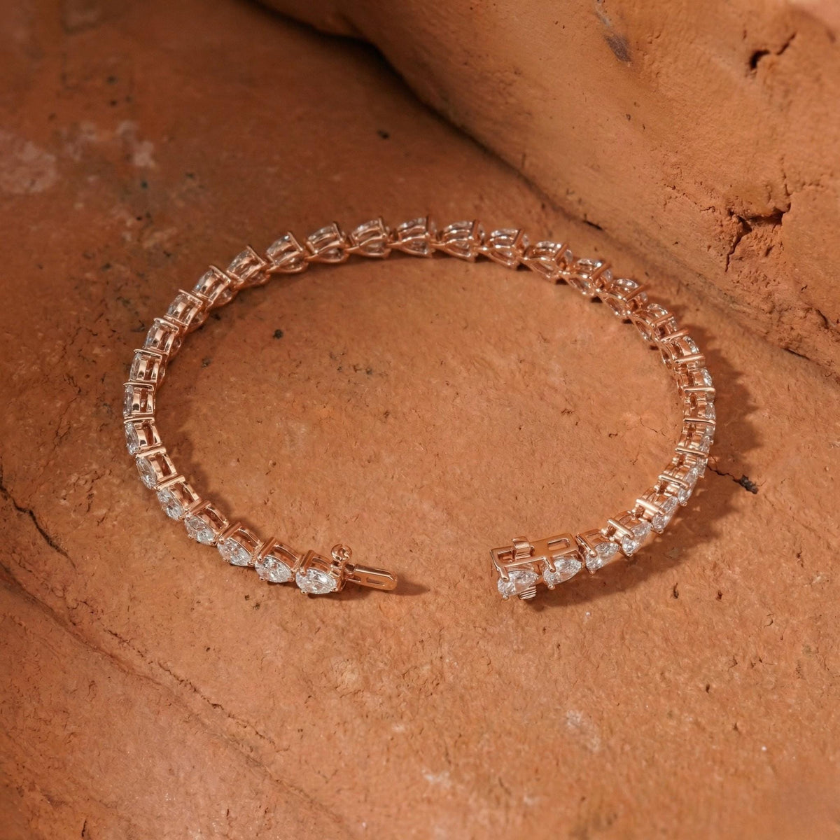Pear Cut Lab Grown Diamond Bracelet