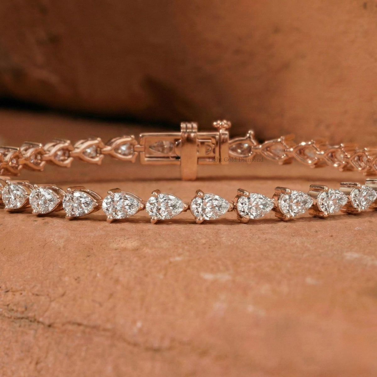 Pear Cut Lab Grown Diamond Bracelet