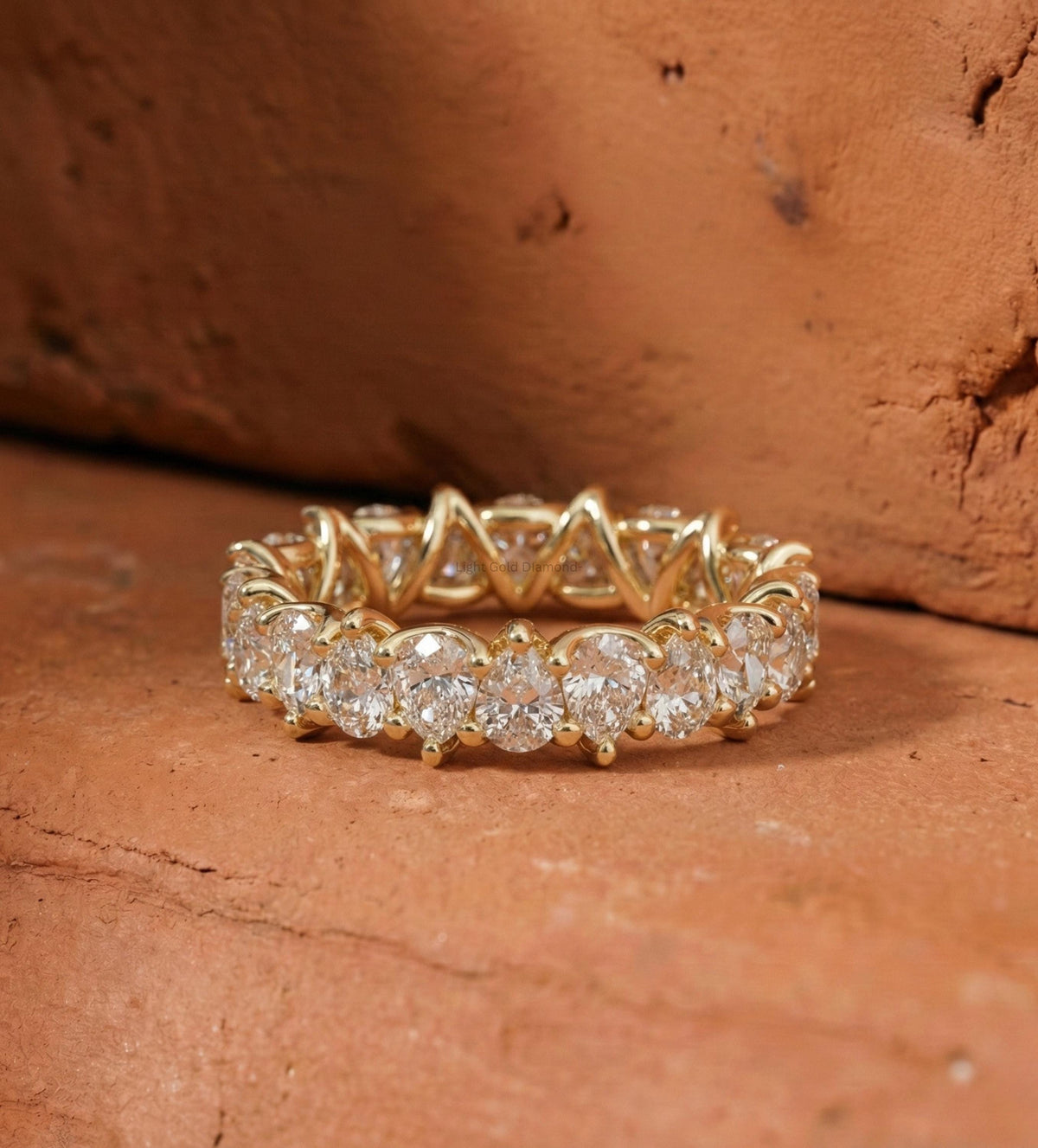 Pear Lab-Grown Diamond Full Eternity Band