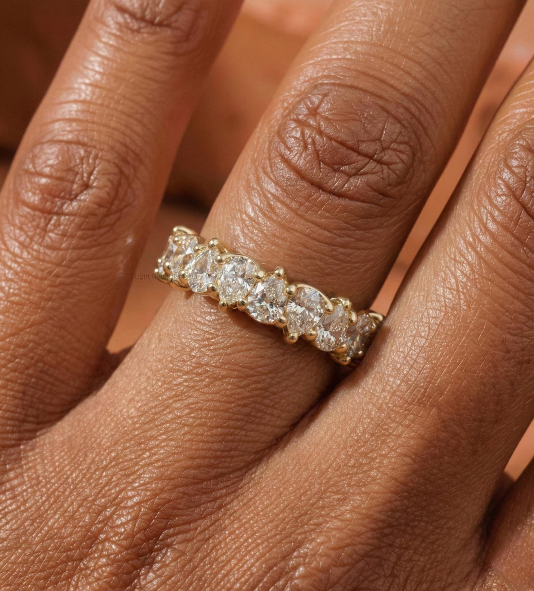 Pear Lab-Grown Diamond Full Eternity Band