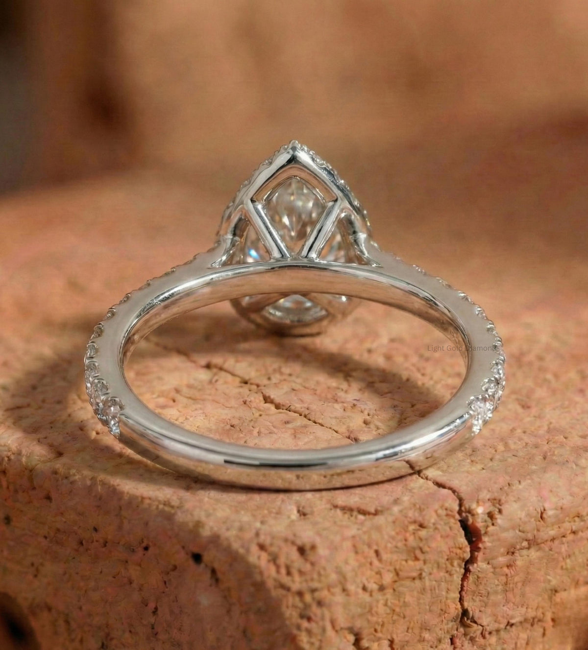 Pear Lab-Grown Diamond Side Stone Ring