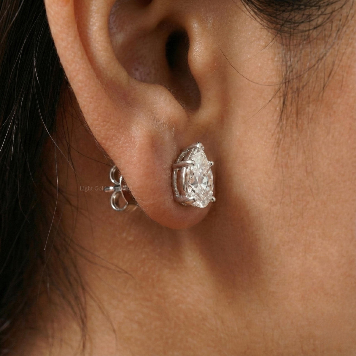 Pear Lab-Grown Stud Earrings
