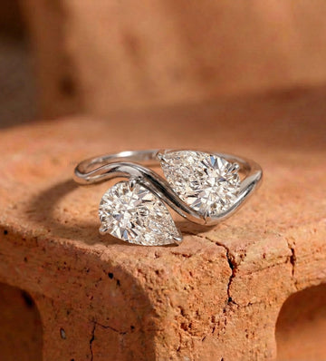 Pear Lab Grown Diamond Toi Et Moi Ring