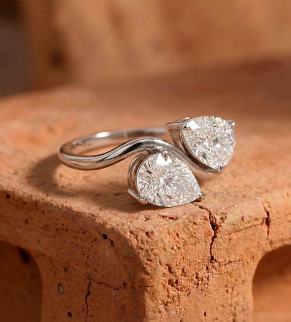 Pear Lab Grown Diamond Toi Et Moi Ring