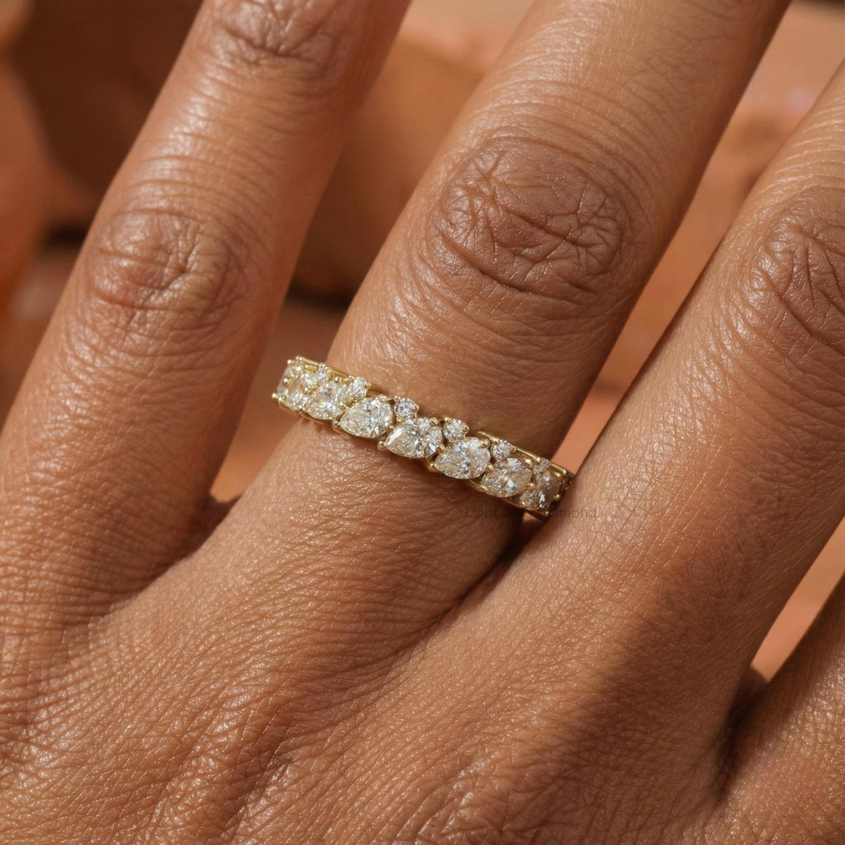 Pear & Round Lab Grown Diamond Wedding Band