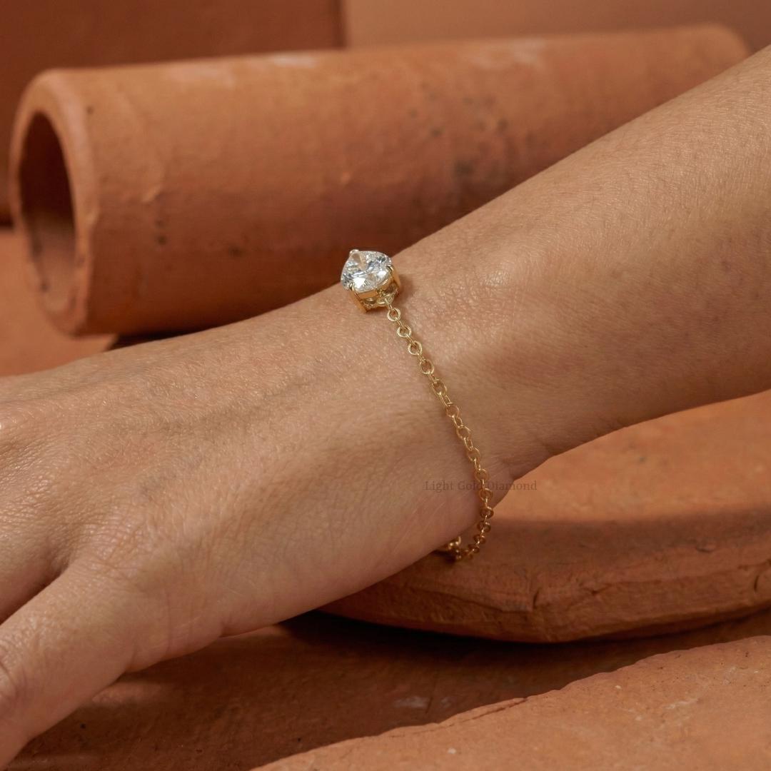 Pear Solitaire Lab Grown Diamond Bracelet