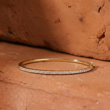 Round Cut Lab Grown Diamond Bangle Bracelet