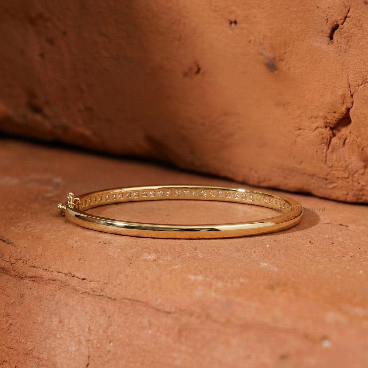 Round Cut Lab Grown Diamond Bangle Bracelet