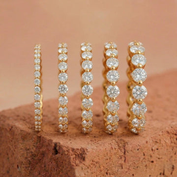 Round Diamond Full Eternity Stacking Band  