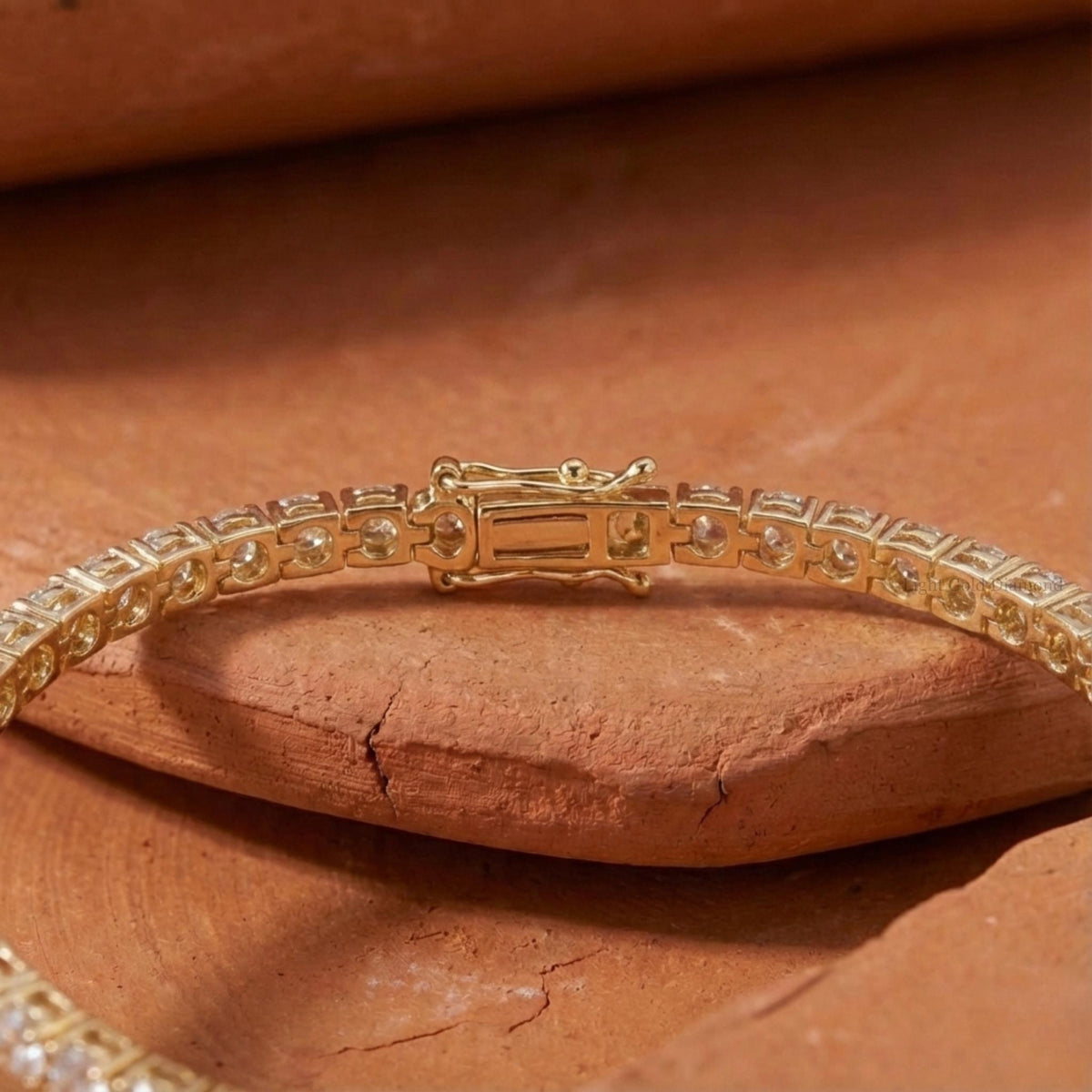 Round Lab Grown Diamond Tennis Bracelet