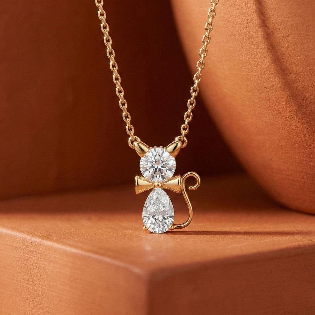 Round & Pear Cut Lab Grown Diamond Necklace