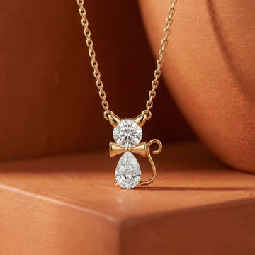 Round & Pear Cut Lab Grown Diamond Necklace