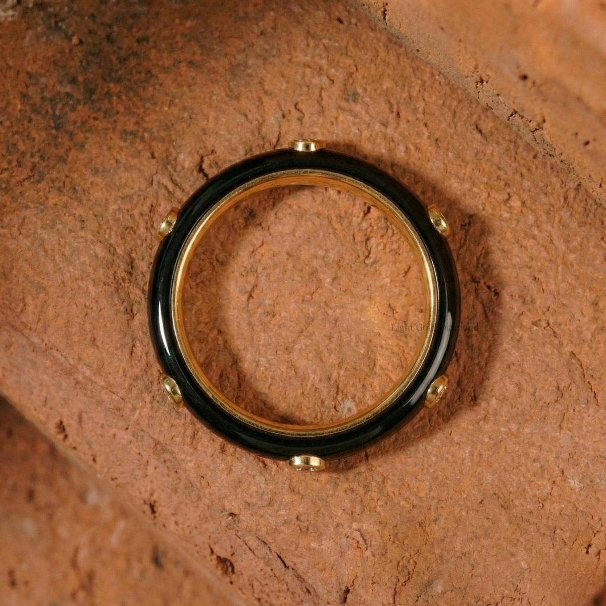 Trendy Diamond Spacing Black Band 
