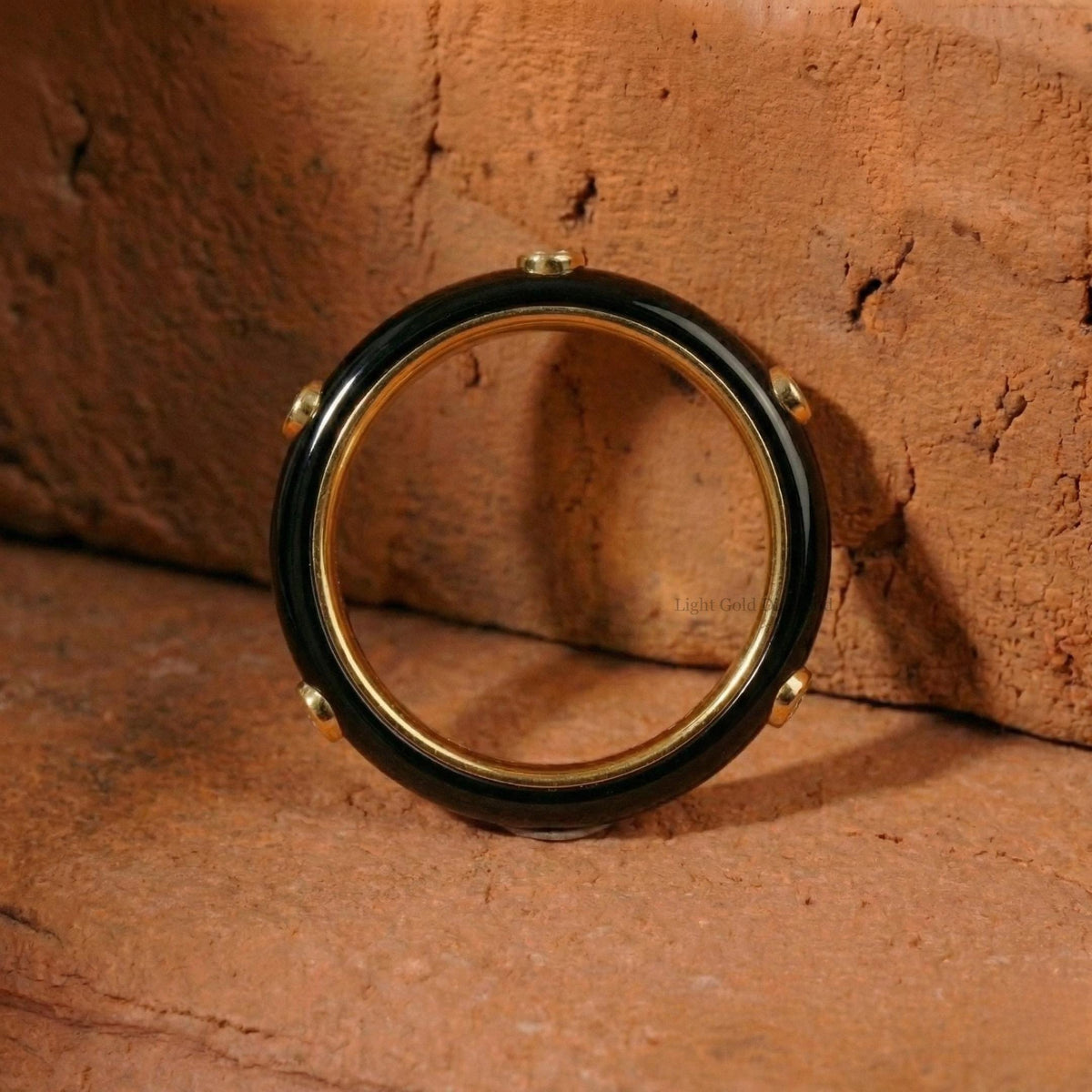 Trendy Diamond Spacing Black Band 
