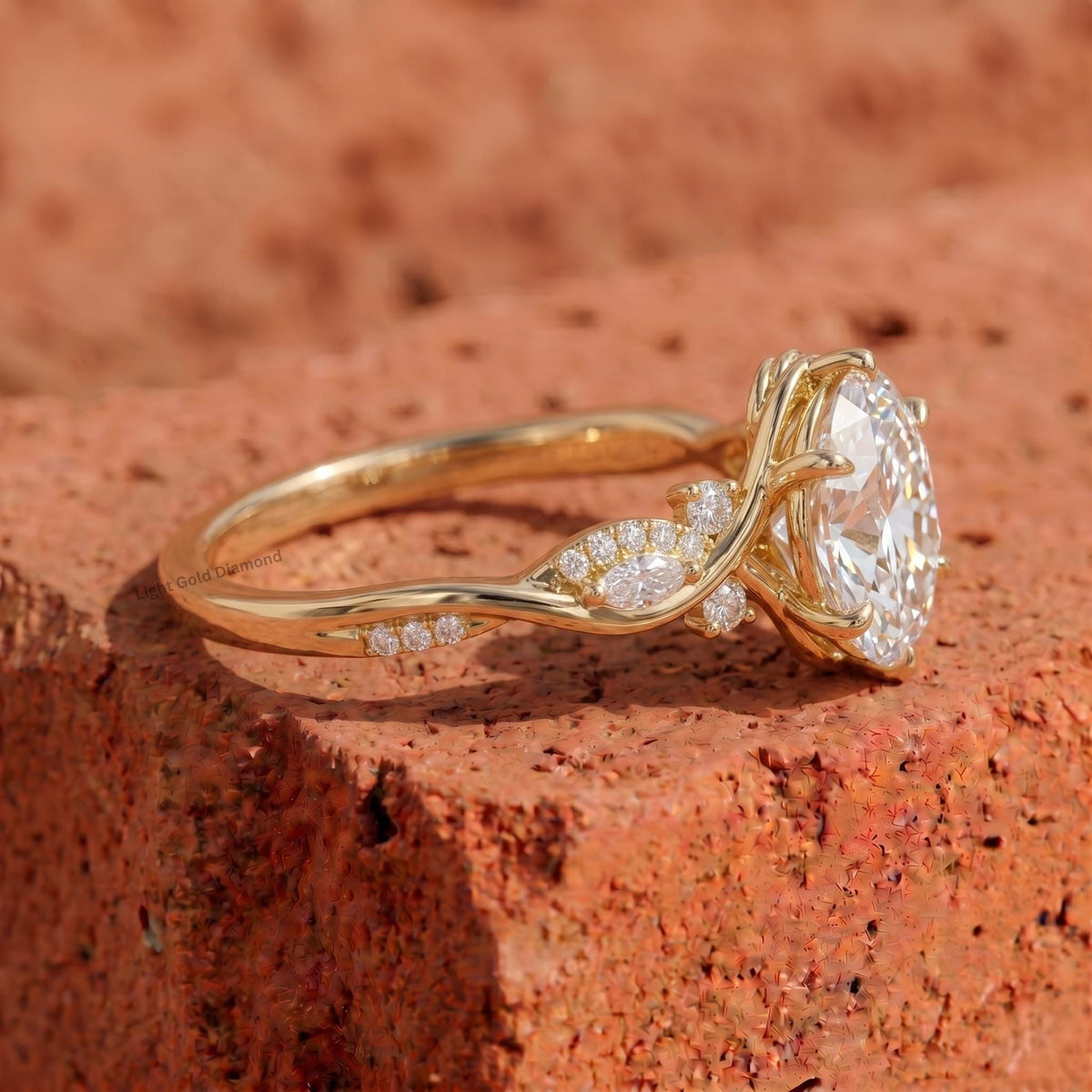 Unique Oval Cut Lab Grown Diamond Ring