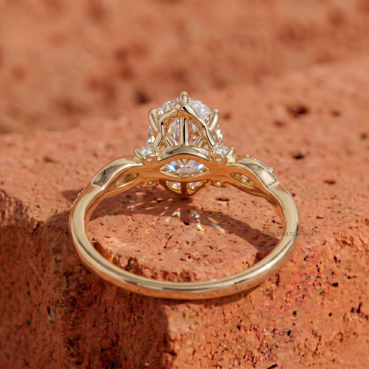 Unique Oval Cut Lab Grown Diamond Ring