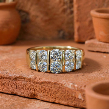 Vintage Round Cut Lab Grown Diamond Ring