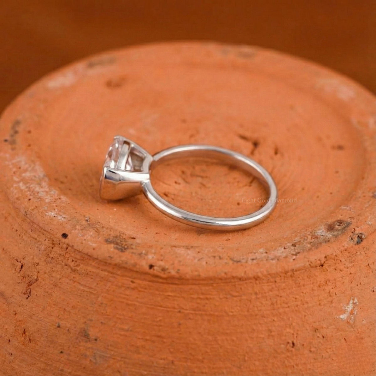 Pear Cut Lab Grown Diamond Ring