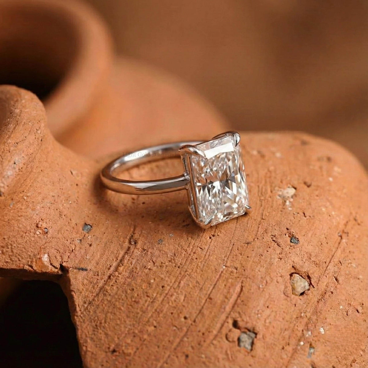 Radiant Cut Lab Grown Diamond Engagement Ring