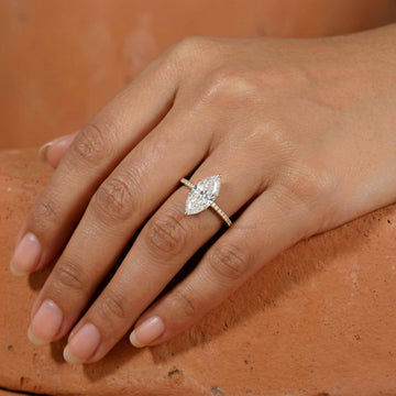 Lab Grown Marquise Diamond Ring