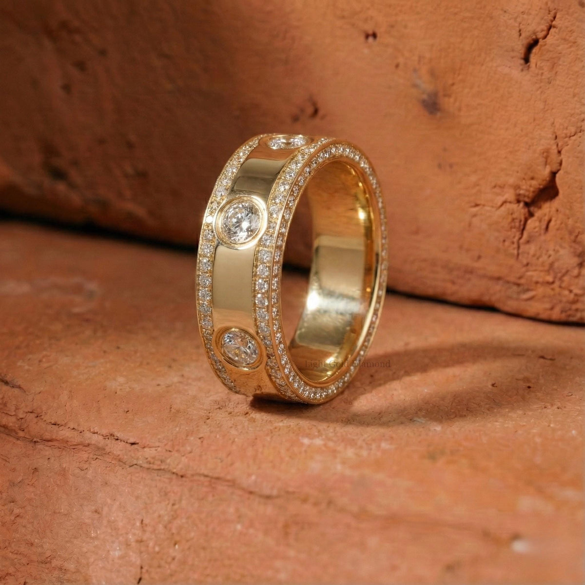 Round Lab Grown Diamond Band For Wedding Gift