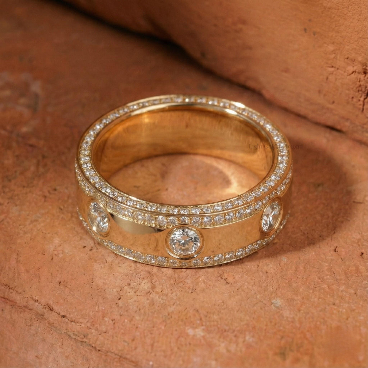 Round Lab Grown Diamond Band For Wedding Gift