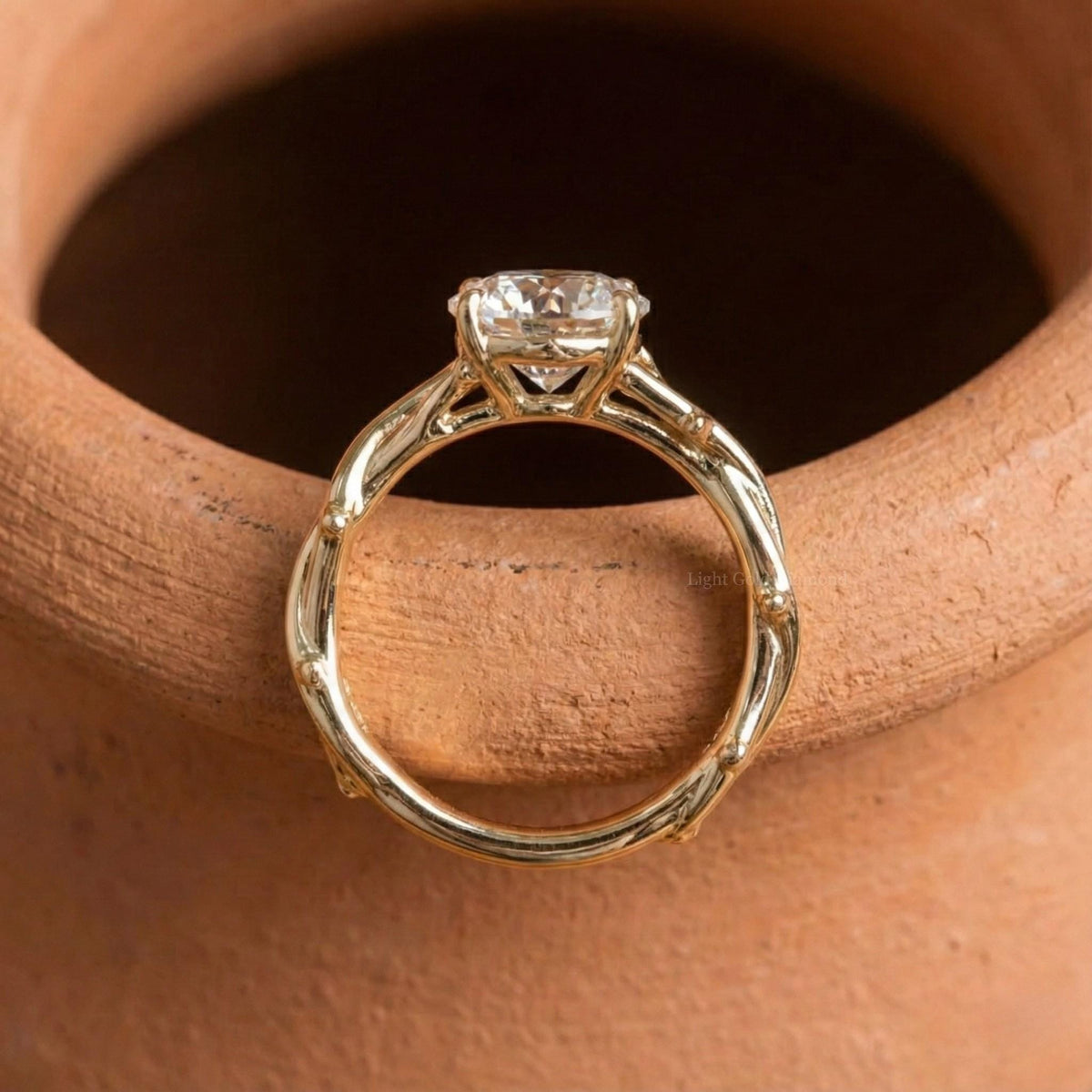 1.00 To 5.00 CT Round Cut Lab Grown Diamond Solitaire Ring
