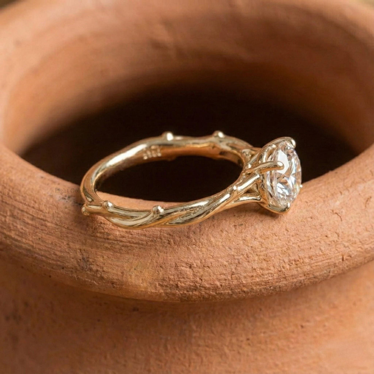 1.00 To 5.00 CT Round Cut Lab Grown Diamond Solitaire Ring