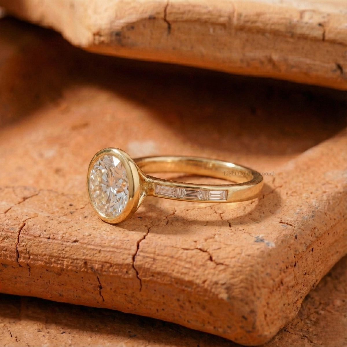 1.00 To 5.00 CT Round Cut Lab Grown Diamond Bezel Set Ring