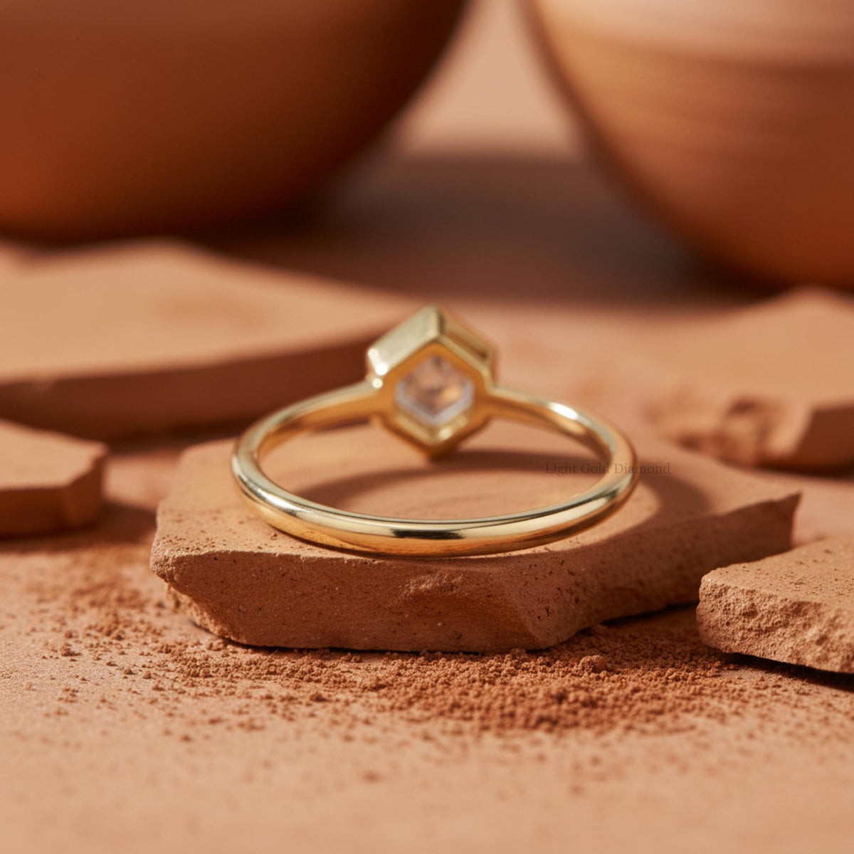 1.00 CT Hexagon Lab-Grown Diamond Ring For Wedding Gift