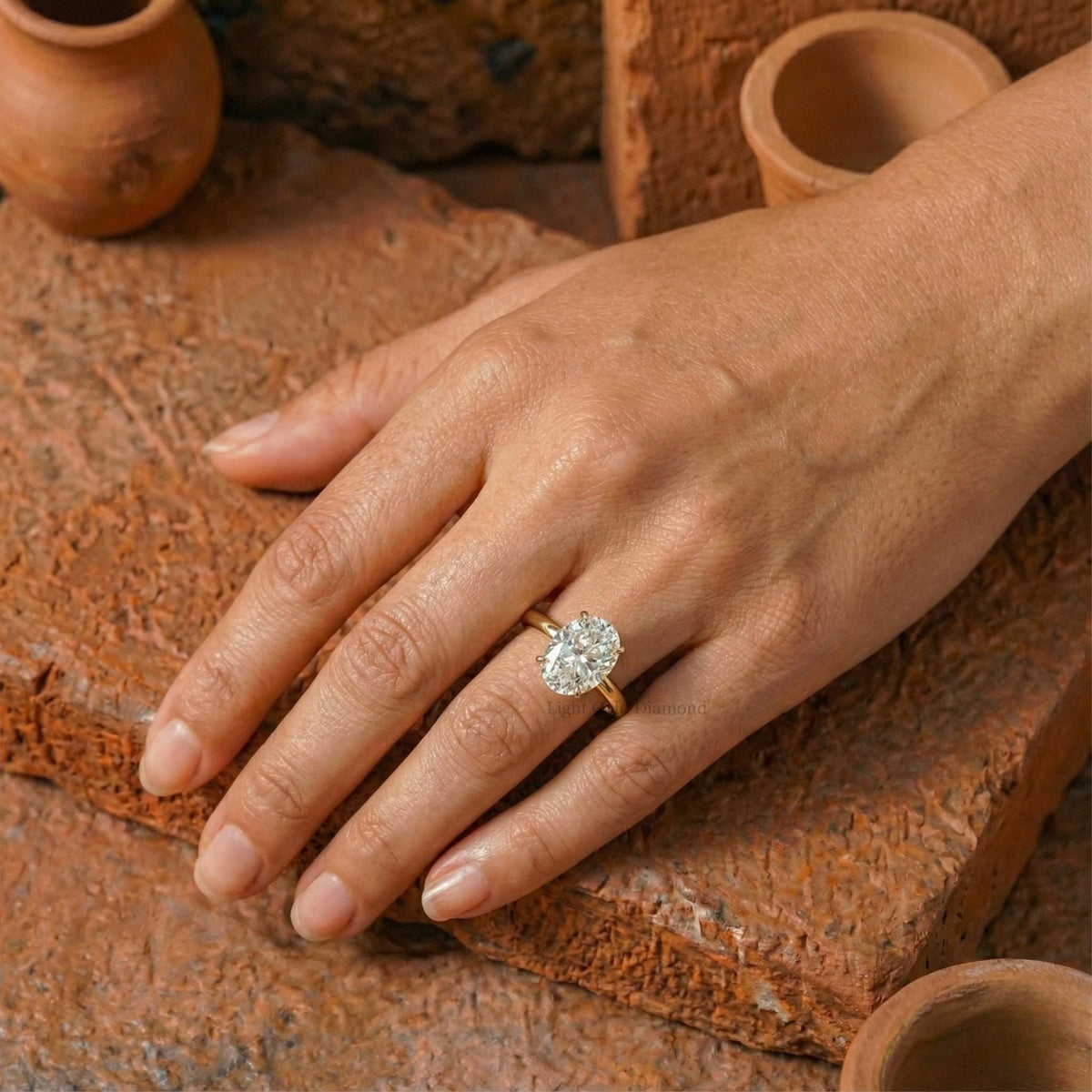 Oval Cut Lab-Grown Diamond Engagement Ring