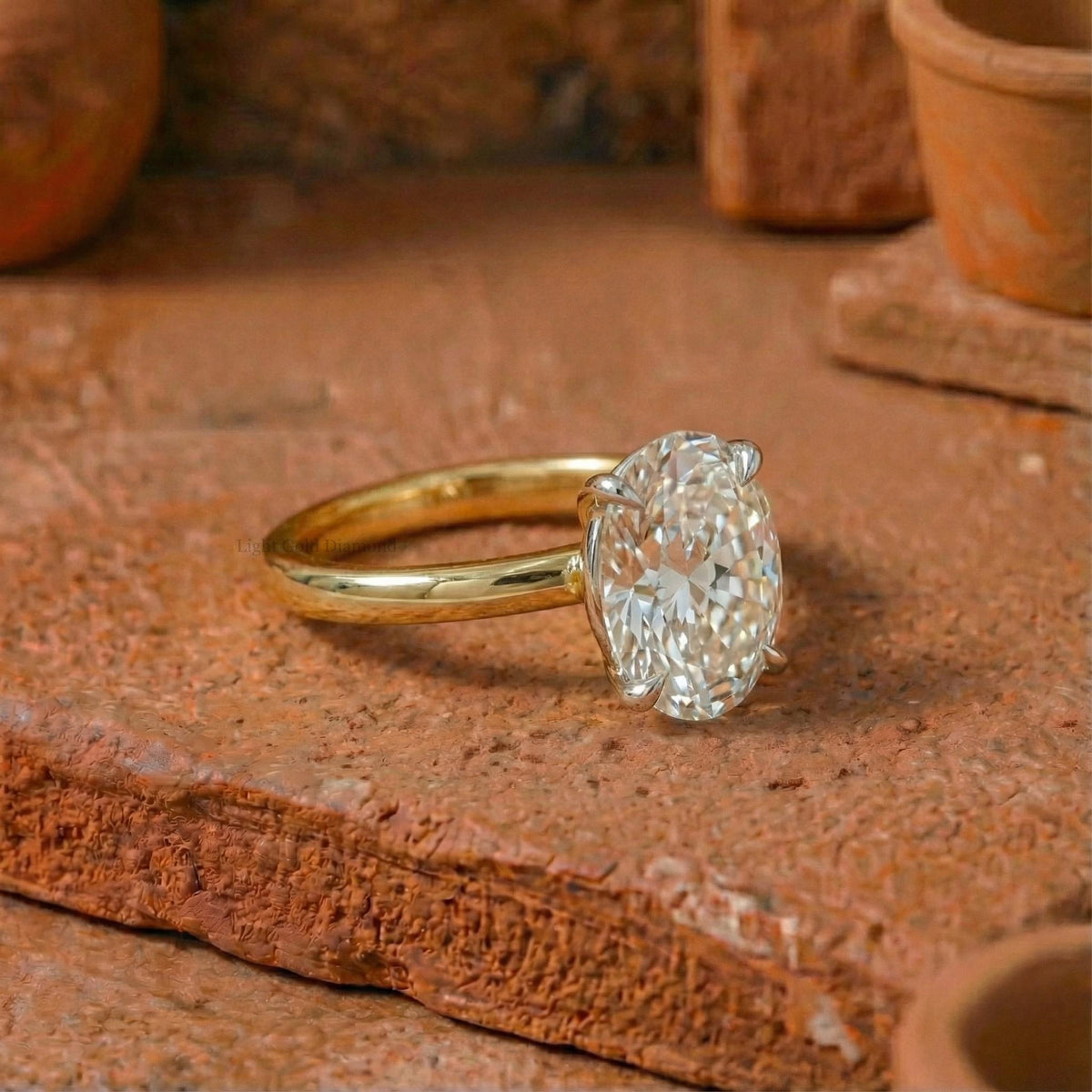 Oval Cut Lab-Grown Diamond Engagement Ring
