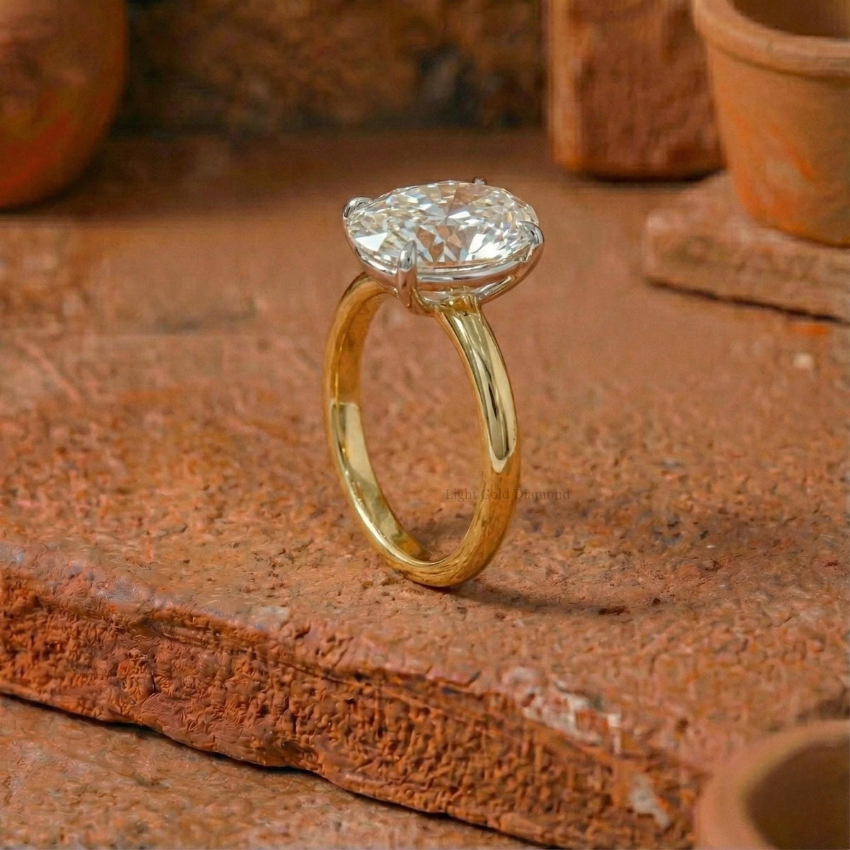 Oval Cut Lab-Grown Diamond Engagement Ring