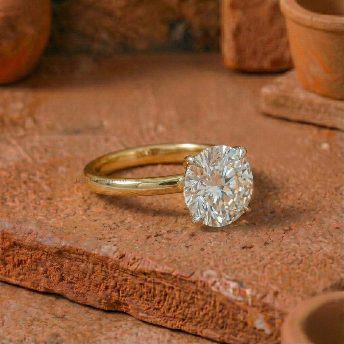 Round Cut Lab-Grown Diamond Solitaire Ring