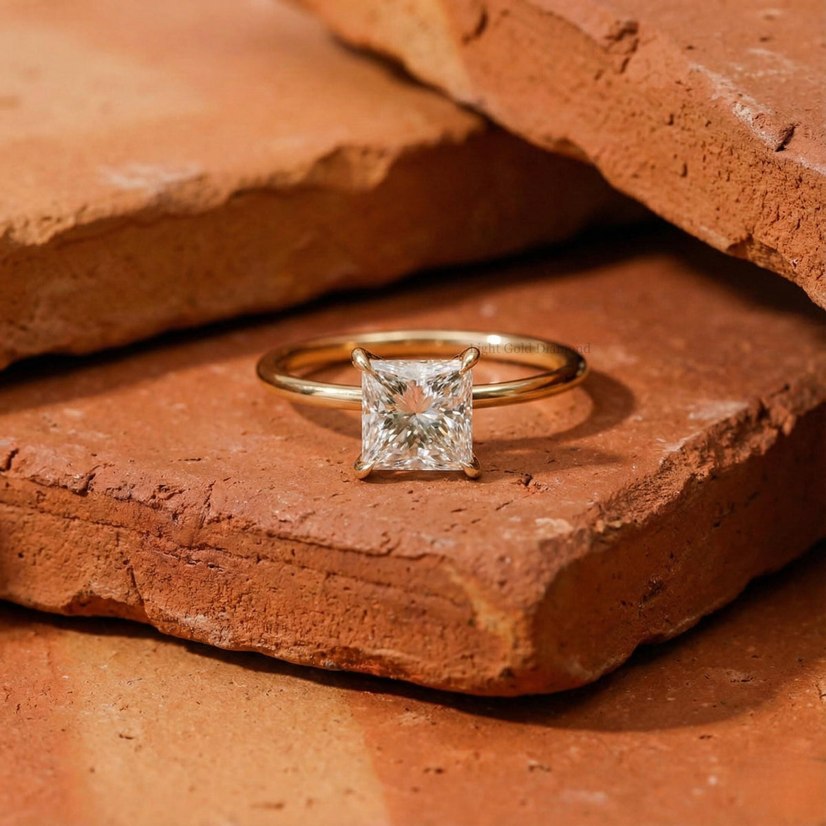 0.50 To 3.00 CT Princess Cut Lab Grown Diamond Solitaire Ring