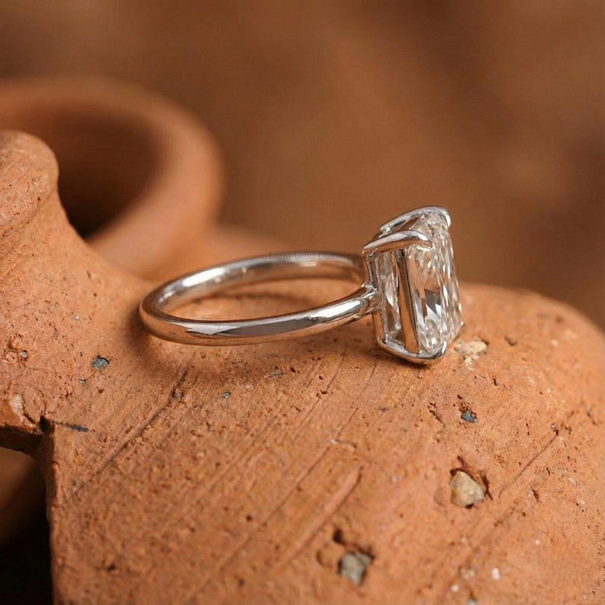 Radiant Cut Lab Grown Diamond Engagement Ring