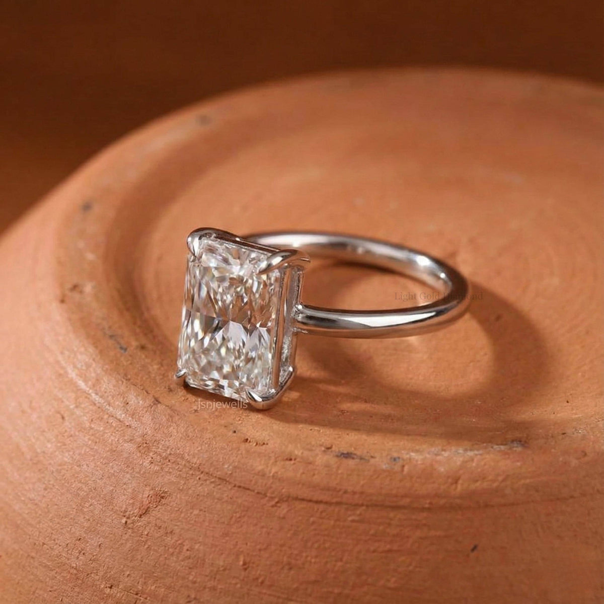 Radiant Cut Lab Grown Diamond Engagement Ring