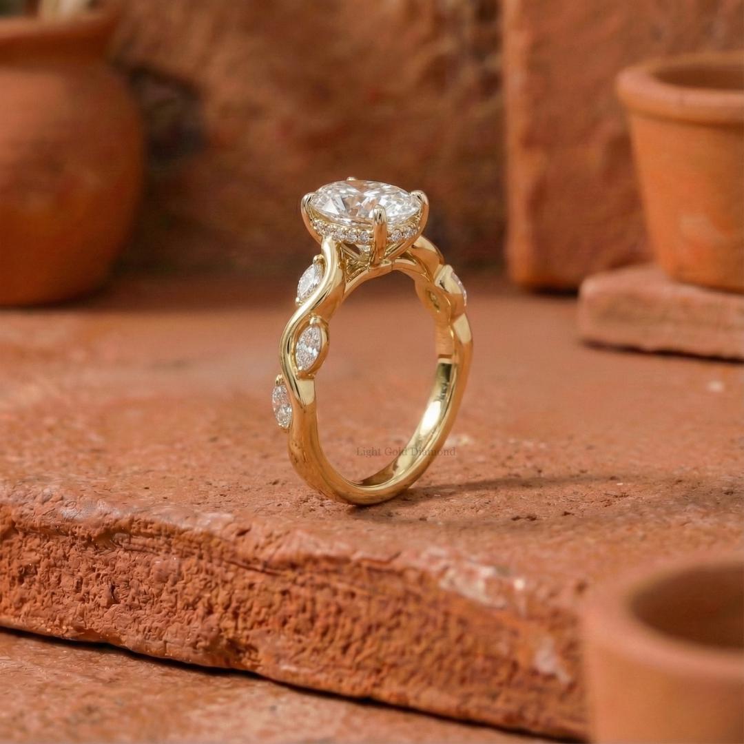 Oval Cut Lab Grown Diamond Engagement Ring